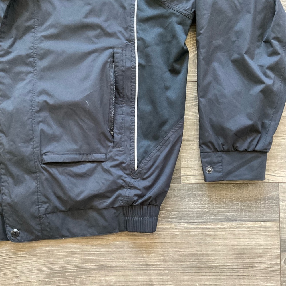 Dryjoys Footjoy FJ Golf Rain Windbreaker Jacket Men’s MEDIUM Black Full Zip - Picture 3 of 12